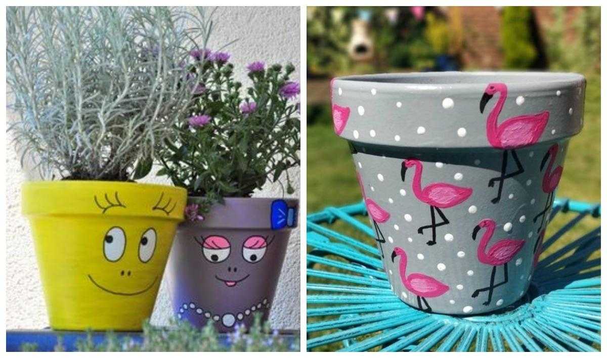 Декорирование цветочного горшка: превратите обычную посуду в произведение искусства. Фото