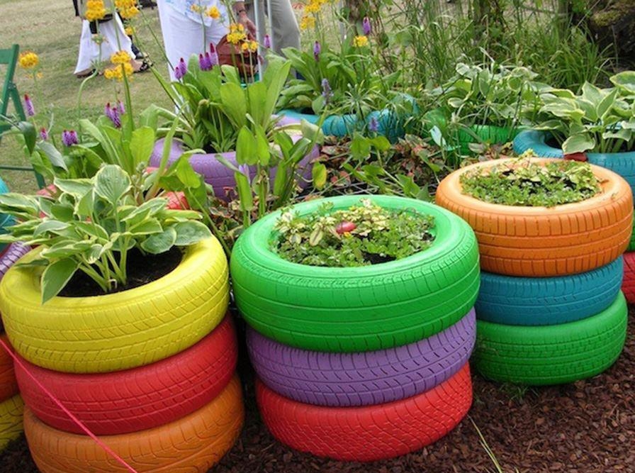 Клумбы из покрышек своими руками: оригинальное решение для дачника