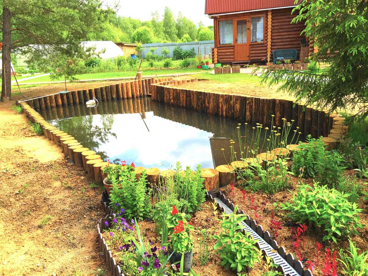 Способы укрепления берегов у водоемов на даче