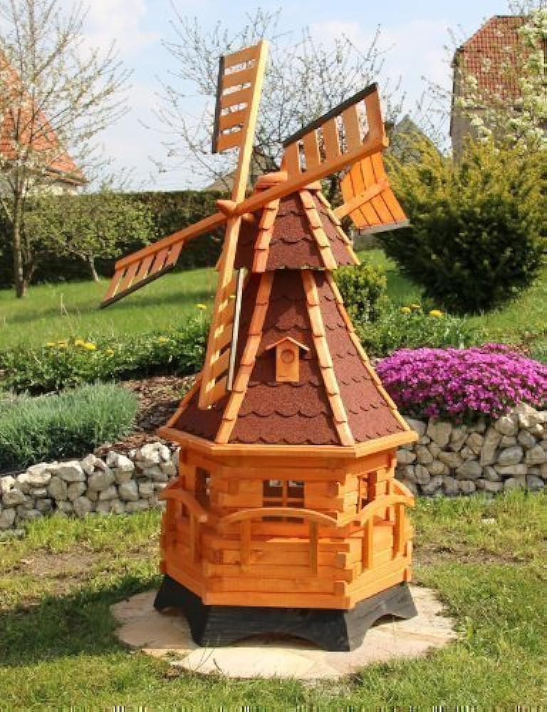 Декоративные деревянные мельницы в саду: красота, функциональность и особенности